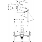 Смеситель для ванны Hansgrohe Тalis S